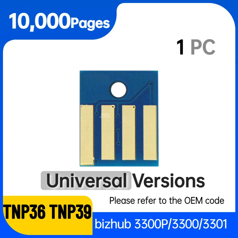 TNP34 TNP37 TNP35 TNP38 TNP36 TNP39 Toner Chip for Minolta Bizhub 3300P 3301 4000P 4700P Cartridge Chip Reset 24F0361 Drum Unit