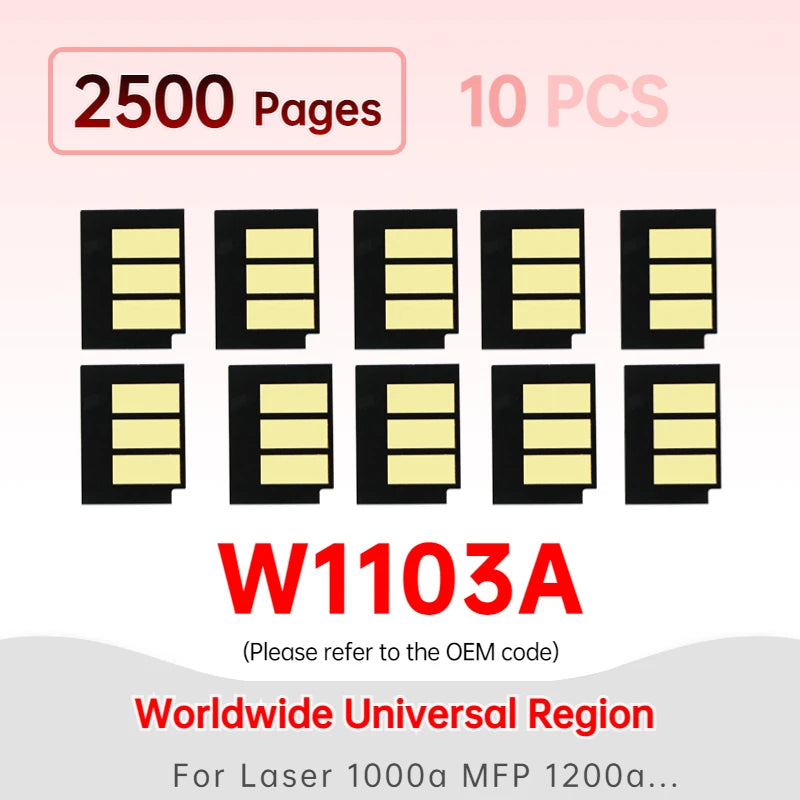 W1104A Drum 104A W1104A chip 103A 1103A W1103 A Chip for HP Neverstop Laser 1000 1200 1000a 1000w MFP 1200a 1200w reset chip