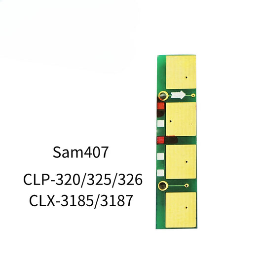 407 Sam407 Chips D407K D407 Toner Chip Reset for Samsung CLP-320 325 326 CLX-3185 3187 Cartridge Chip 3185 320 Printer Chip