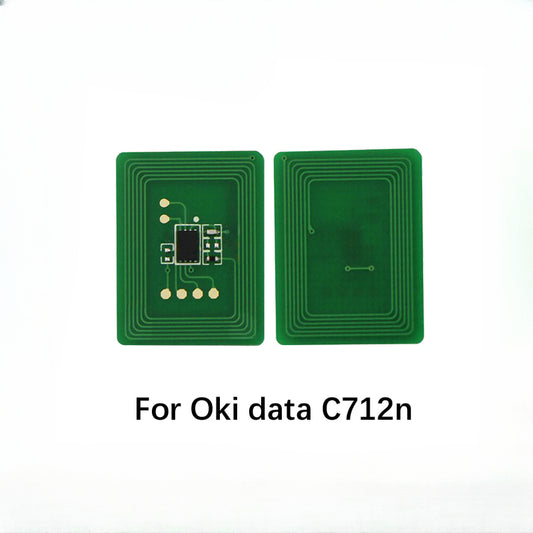 Compatible 46507612 46507611 46507610 46507609 Updated Reset Toner Cartridge Chips for Oki Data C712n C712 712n