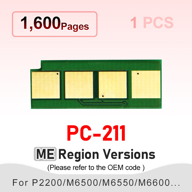 PC211 Toner Chip PA-210 Pb211 PC-210EV for Pantum Printer P2500 M6500 M6550 Nw M6600 P2200 Chip Pb210 Ilimitado Cartridge Reset